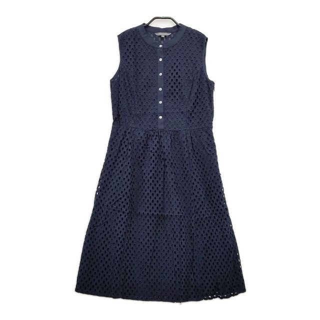 Rakuten - Laura Ashley ノースリーブドレス カットワーク ワンピース ネイビー レディース ローラアシュレイ【中古】5-0517S