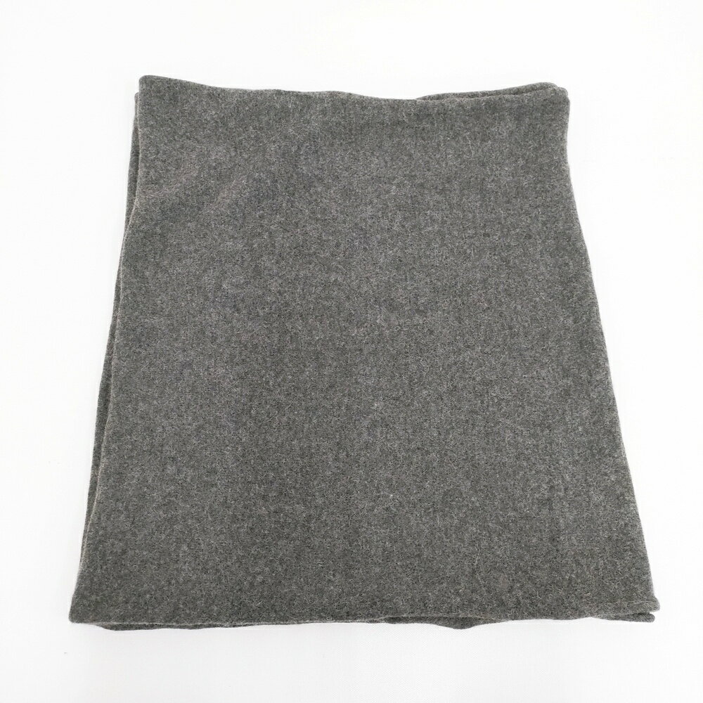 evam eva E143G025 ウール アルパカ 無地 マフラー スヌード チャコールグレー レディース エヴァムエ..