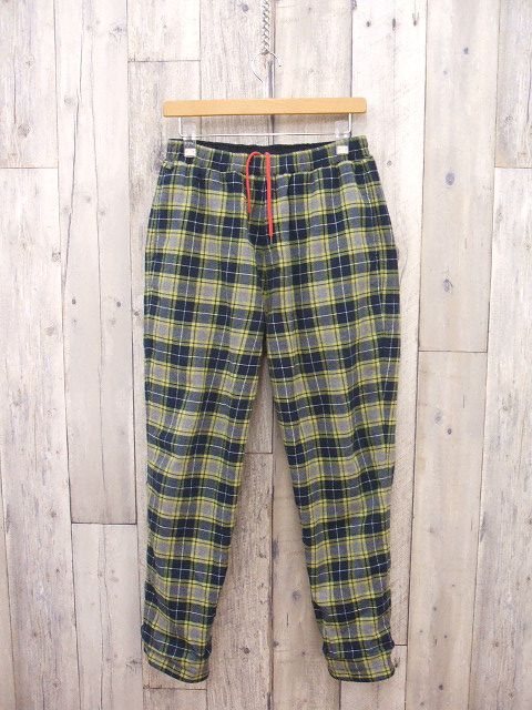 THREE FACE Reversible easy pants リバーシブルイージーパンツ サイズM ネイビー イエロー ホワイト メンズ スリーフェイス【中古】0-0304T∞