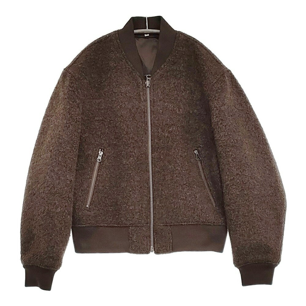 無印良品 MUJI Labo ムジラボ ウール混ナッピングショートブルゾン 定価24900円 サイズM ブルゾン ブラウン レディース 無印良品6-0414T