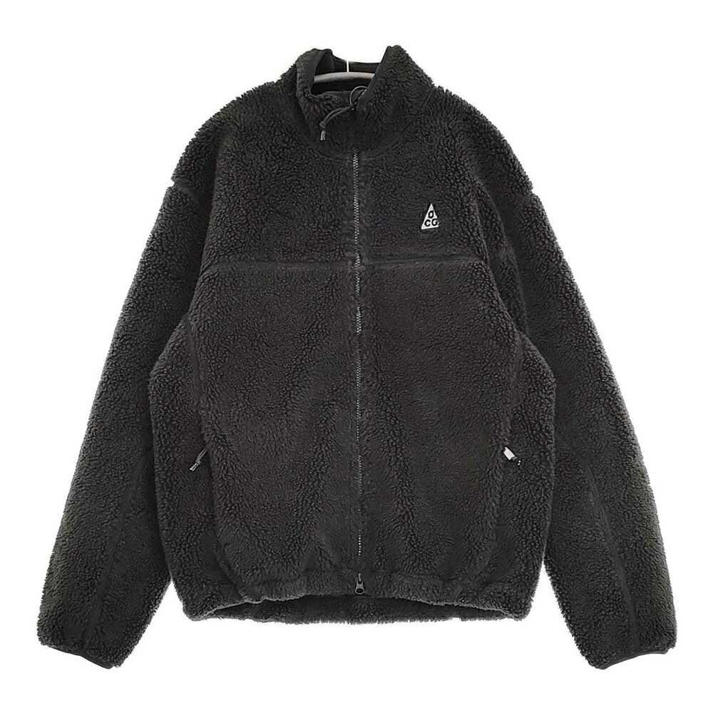 Fake Fur - NIKE ACG TF ADV WNDPF CNWL GLCR JACKET Canwell Glacier 防風ジャケット フリース ブラック レディース ナイキ エーシージー【中古】6-0414T