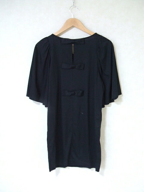 Kaon/バタフライスリーブチュニック/袖フリル/F/ブラック/カオン【レディース】【中古】1-0729S