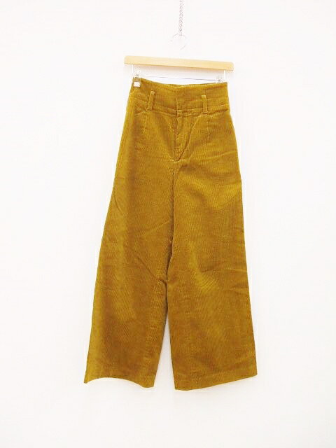 MACPHEE コーデュロイパンツ コットン100 日本製 パンツ ブラウン(黄土色) レディース マカフィー【中古】2-1001T