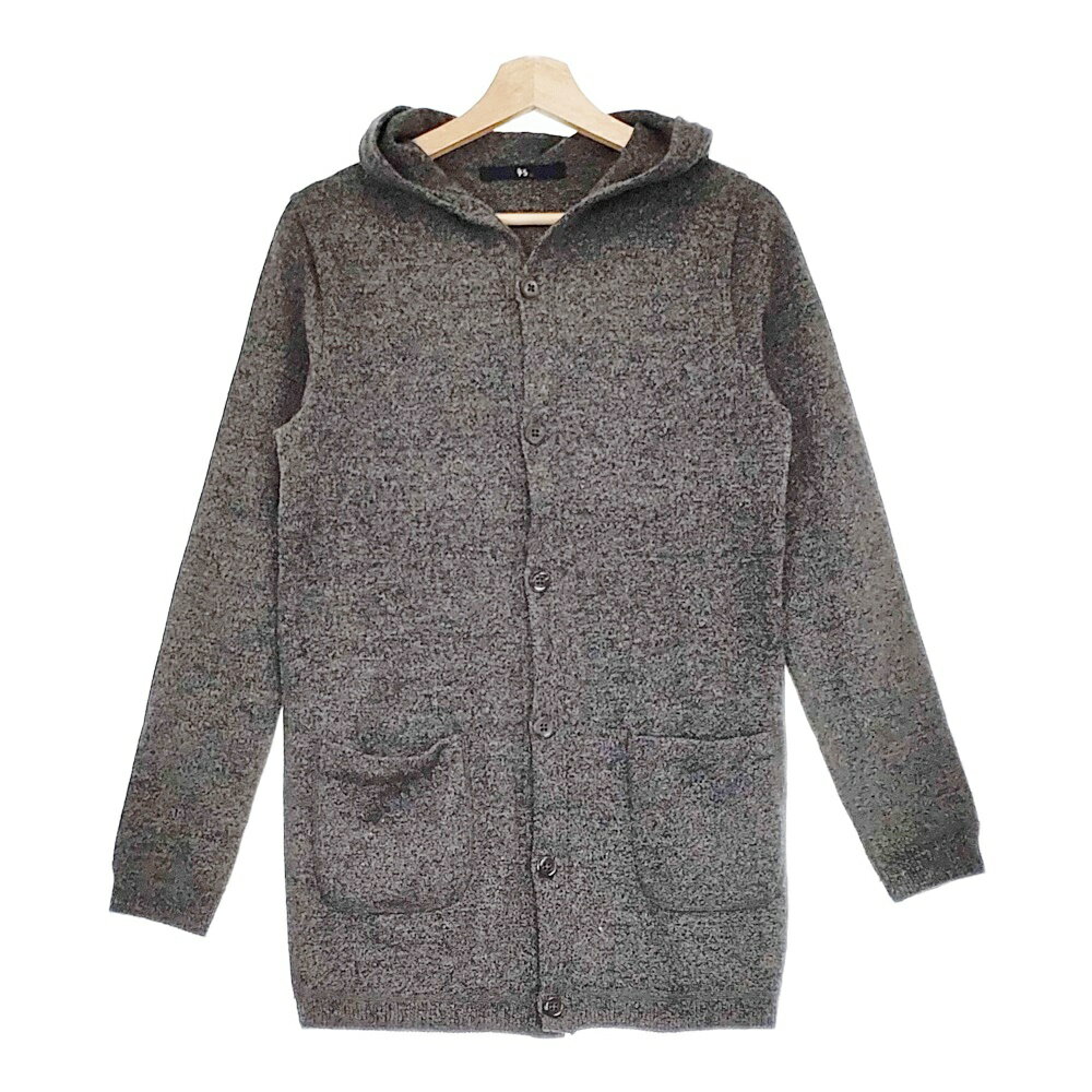 45R/45rpm 5118051 撚り杢ラム天竺フードカーディガン 定価40700円 ウール サイズ3 カーディガン チャコールグレー レディース フォーティーファイブアールピーエム【中古】5-0103T
