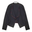 VIVIENNE TAM ウール混 10275954 パイピング サイズ40 ジャケット ブラック レッド レディース ヴィヴィアンタム【中古】5-0103T(4)