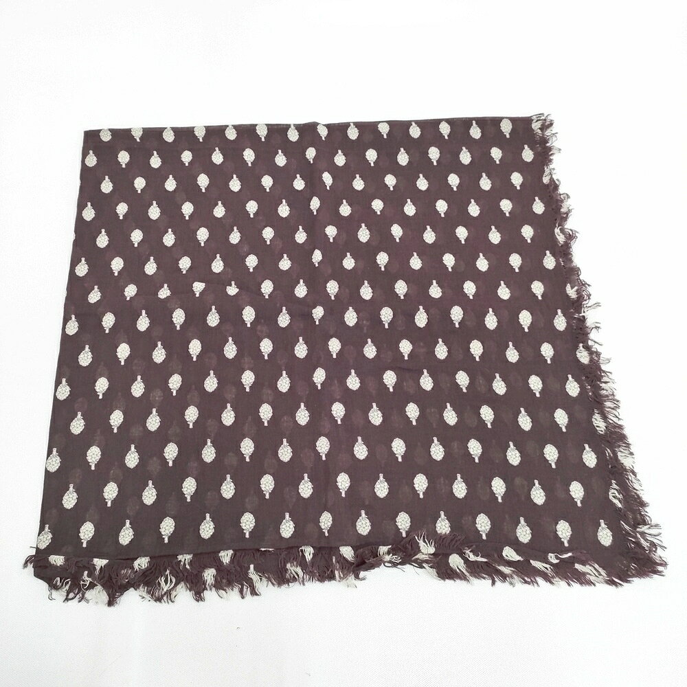 R&D.M.Co- ARTICHOKE GAUZE SHAWL アーティチョークガーゼショール ショール エンジ ホワイト レディース オールドマンズテーラー【中古】6-0331G