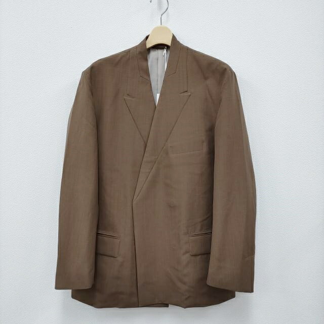 YOKE 新品タグ付 COVERED COLLARLESS JACKET 定価72600円 2 YK22SS0314J テーラードジャケット 22SS ブラウン メンズ ヨーク【中古】3-0205M∞