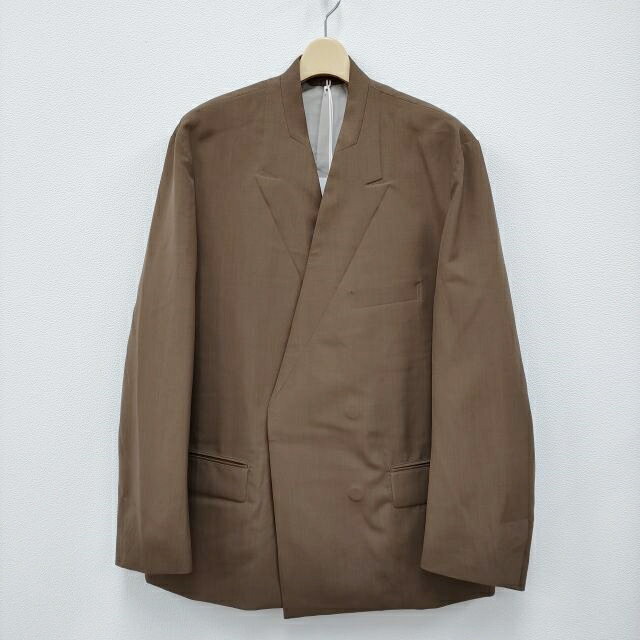 YOKE 新品タグ付 COVERED COLLARLESS JACKET 定価72600円 3 YK22SS0314J テーラードジャケット 22SS ブラウン メンズ ヨーク【中古】3-0205M∞