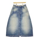 mina perhonen alwaysデニムスカート dn5089A サイズ38 定価44000円 ロングスカート ブルー レディース ミナペルホネン【中古】5-0429G(4)