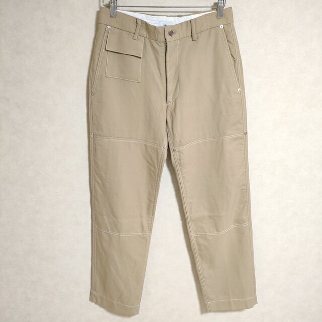 ALLEGE Double Knee Pants ウール モヘヤ混 サイズ2 パンツ ベージュ メンズ アレッジ【中古】4-0414M△