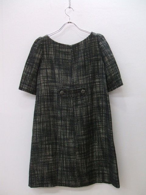 Tiara 半袖ワンピース サイズ2 ブラック グレー レディース ティアラ【中古】1-0106T