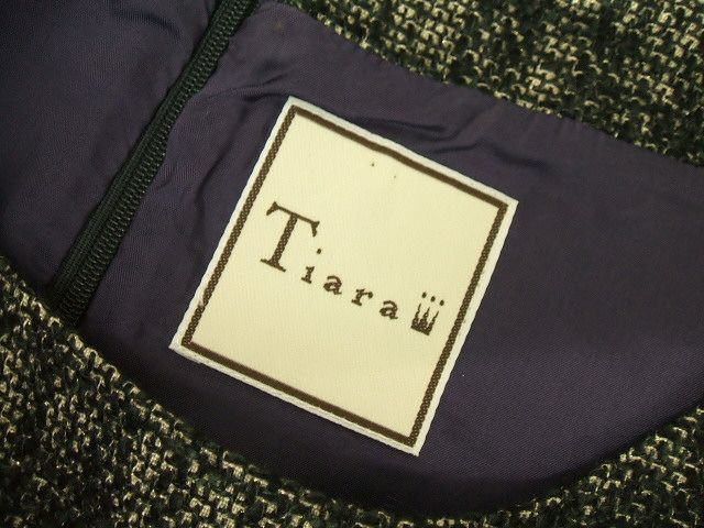 Tiara 半袖ワンピース サイズ2 ブラック グレー レディース ティアラ【中古】1-0106T