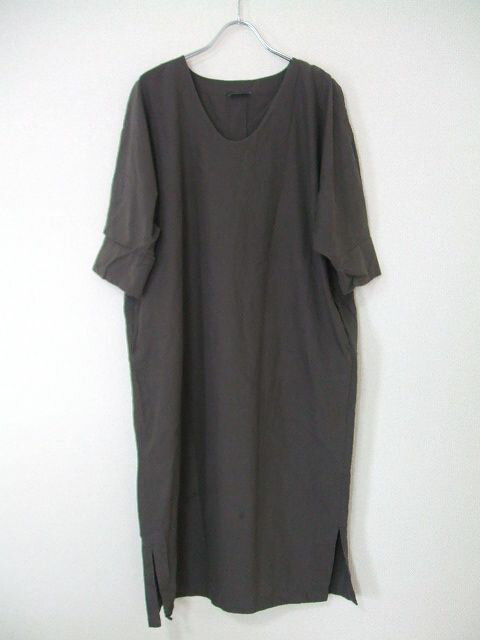 WIRROW/コットンシルク/ワンピース/ウィロウ/グレー【中古】【レディース】1-0618S
