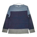 45R/45rpm ガーゼのバスクニットTシャツ 定価27500円 ニット ネイビー レディース フォーティーファイブアールピーエム【中古】5-0528M
