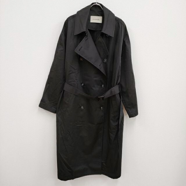 MINITZ 24SS AP STUDIO別注 エフォートレストレンチコート 定価89100円 サイズ36 トレンチコート ブラック レディース ミニッツ【中古】4-0512M