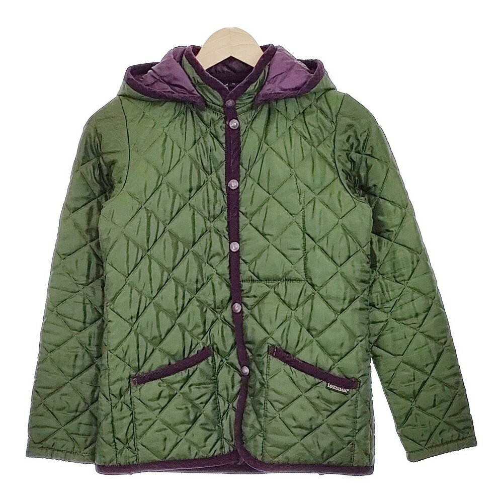 Rakuten - LAVENHAM フード着脱可 サイズ36 ブルゾン キルティングジャケット グリーン レディース ラベンハム【中古】4-1123T