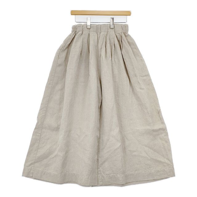 cloth&cross Hug O War リネン ワイドパンツ 日本製 キュロット ベージュ レディース クロス＆クロス ハグオーワー【中古】6-0301M