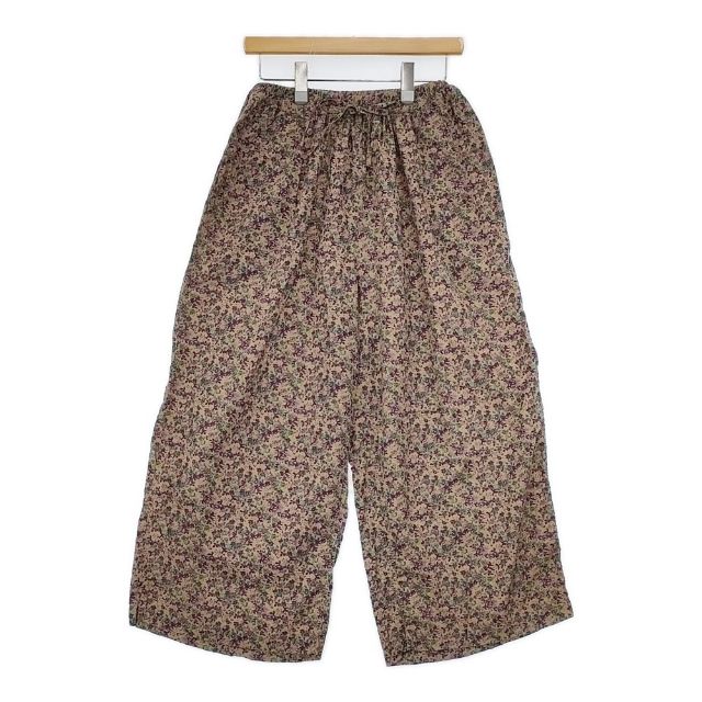 Rakuten - ARMEN 花柄 フラワープリント イージーパンツ インド製 コットン パンツ ベージュ パープル レディース アーメン【中古】6-0301M