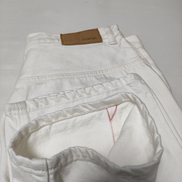 DMG クロップド ジーンズ デニムパンツ ホワイト レディース ディーエムジー/ドミンゴ【中古】4-0306G