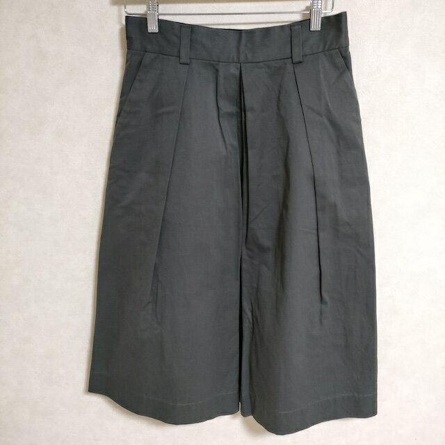 MARGARET HOWELL 578-2132005 COTTON TWILL サイズ2 ロングスカート 2021 チャコールグレー レディース マーガレットハウエル【中古】4-0315G