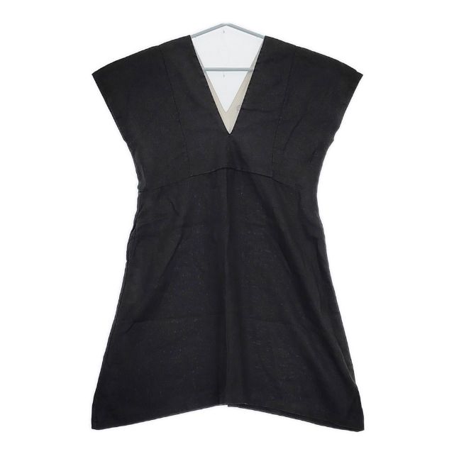 ヤンマ産業 yamma ノースリーブ リネン ワンピース チュニック ブラック レディース ヤンマ産業【中古】5-0724S