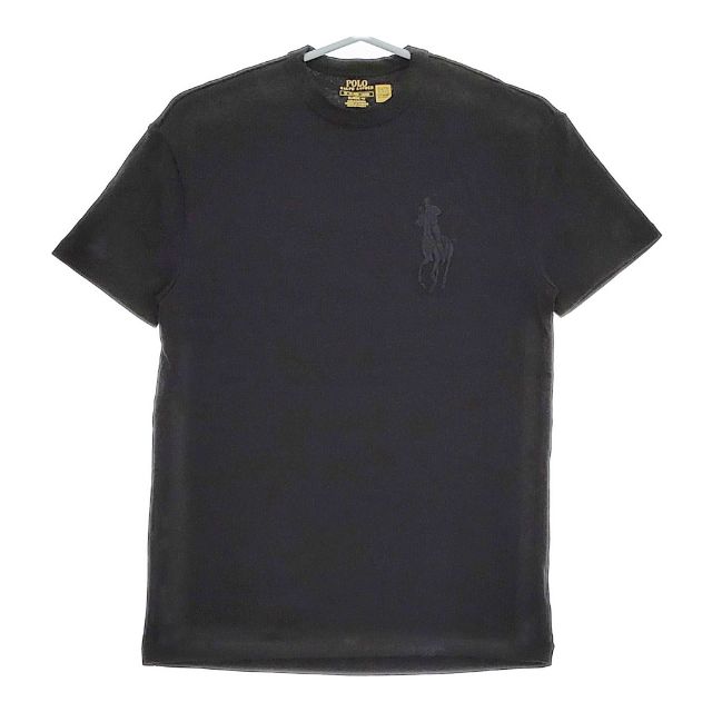 POLO RALPH LAUREN ビッグポニー刺繍 サイズXS クラシックフィット 半袖Tシャツ カットソー オールブラック メンズ ポロ・ラルフローレン【中古】5-0519S
