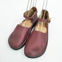 AURORA SHOES 新品 Mary Jane Chinese メリージェーン チャイニーズ 定価33000円 サイズ7C レザーシューズ バーガンディ シューズ・靴 ボルドー レディース オーロラシューズ【中古】5-0301G(4)