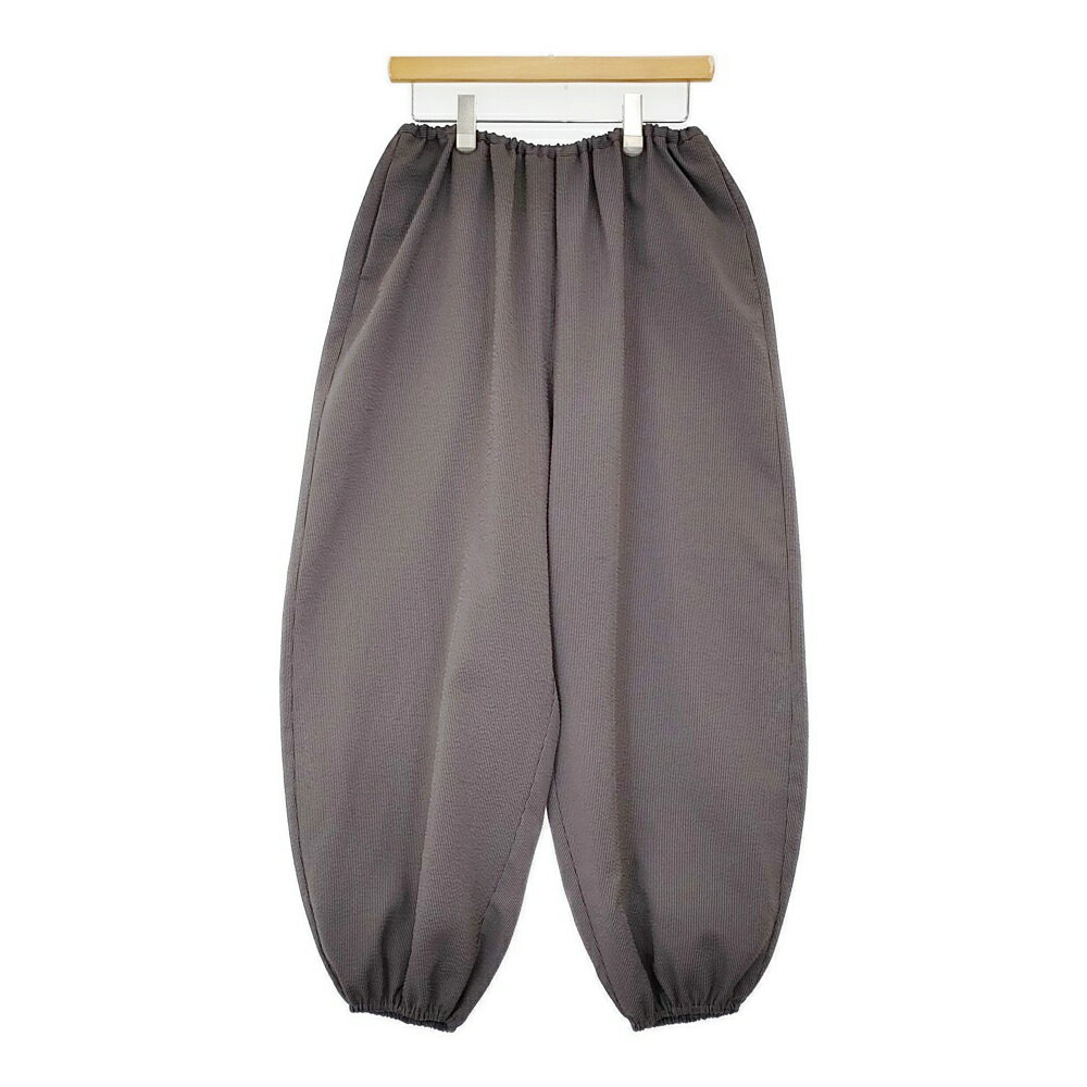 mizuiro-ind ストライプドローストリングイージーパンツ 定価19580円 パンツ 25SS グレー レディース ミズイロインド【中古】5-1011M