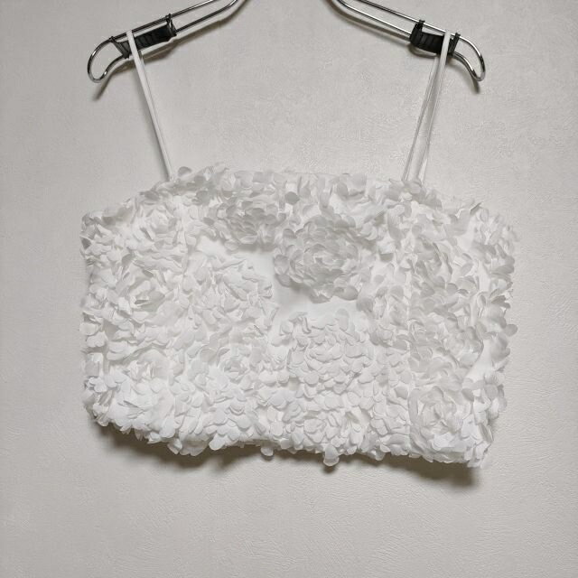 MEISM ミズム 新品 フラワーチュールベアキャミ　ビスチェ キャミソール 24SS ホワイト レディース【中古】4-0708S