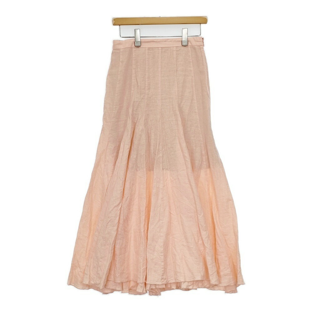 Rouge vif 3144-00-70000 リネン マーメイドスカート サイズ38 ペチコート付き ロングスカート コーラルピンク レディース ルージュヴィフ【中古】5-0822M