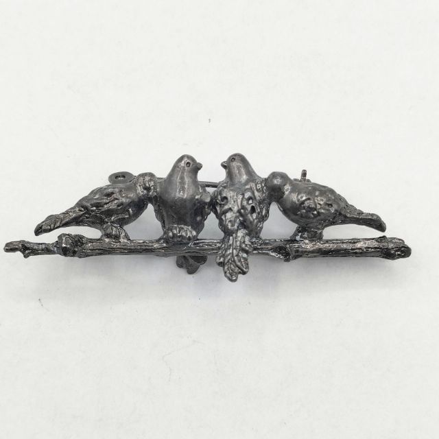 Lisette the linen bird 鳥 バード ブローチ ブラック レディース リゼッタ【中古】6-0212G