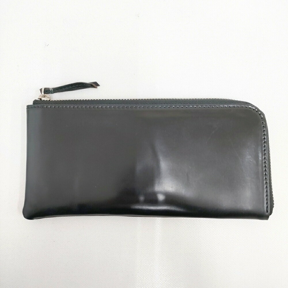 SLOW＆CO スロウアンドコー cordovan Lzip long wallet 定価64900円 コードバン 財布 革 レザー ユニセックス 長財布 ブラック メンズ【中古】5-1125G