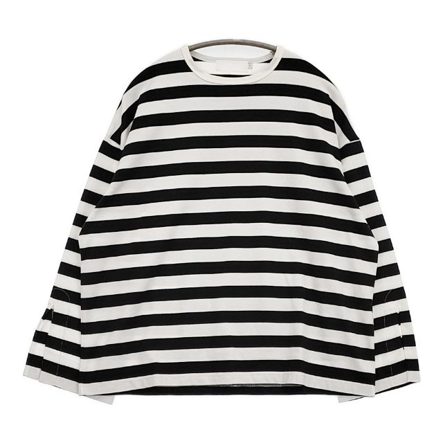 Graphpaper ボーダー GL201-70146B 長袖Ｔシャツ カットソー ロンＴ ブラック ホワイト レディース グラフペーパー【中古】6-0223M∞ Graphpaper (グラフペーパー) Fine Cotton Border L/S Tee / ボーダー