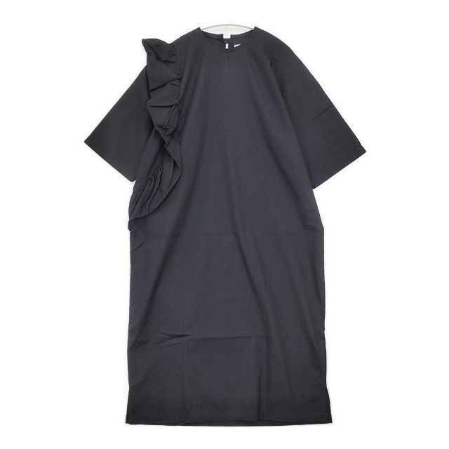Worker's Nobility ワーカーズノビリティ Aspal dress フリル スペイン製 ワンピース ブラック レディース6-0415M