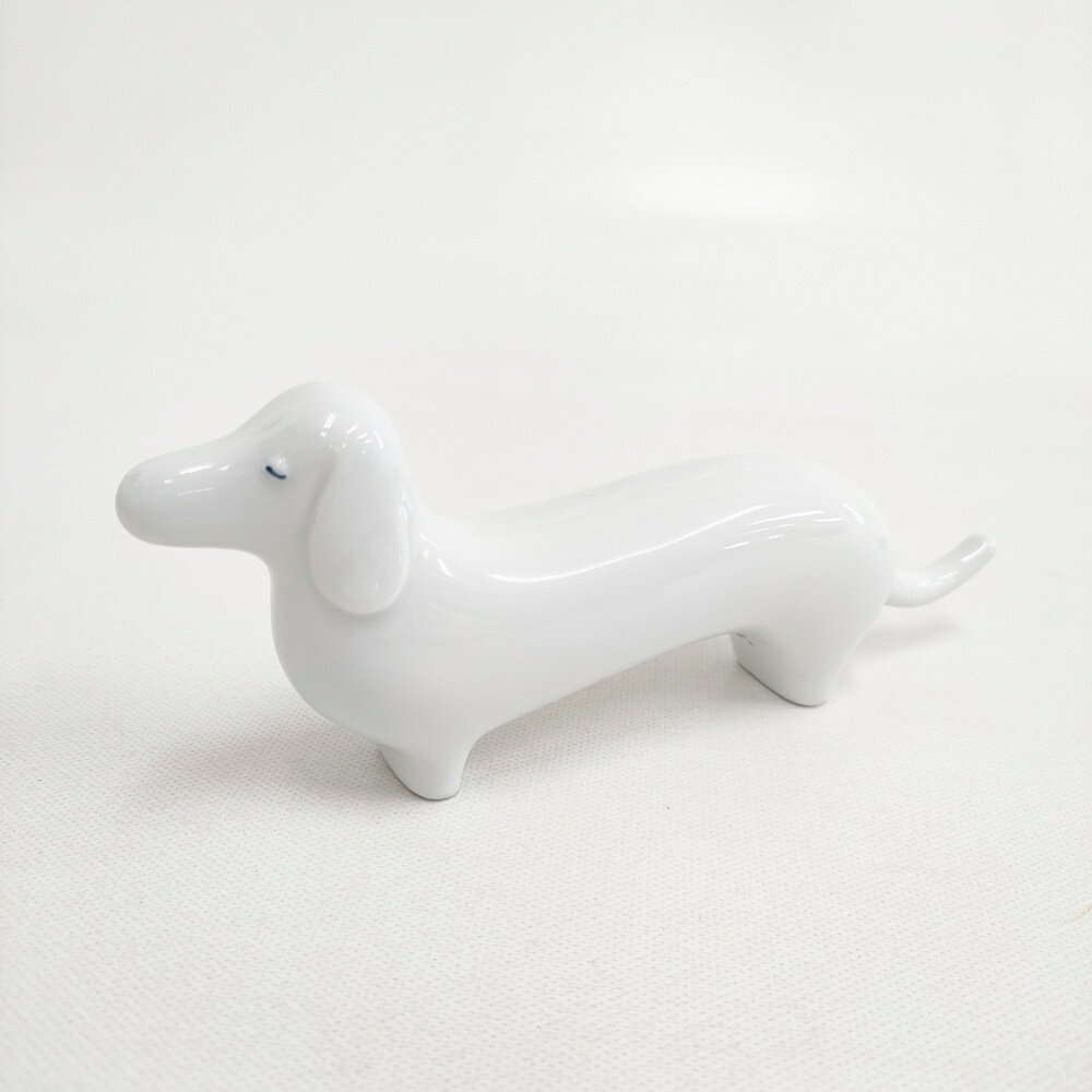 Meissen 犬 陶器 置物 オブジェ ホワイト レディース マイセン【中古】6-0309G