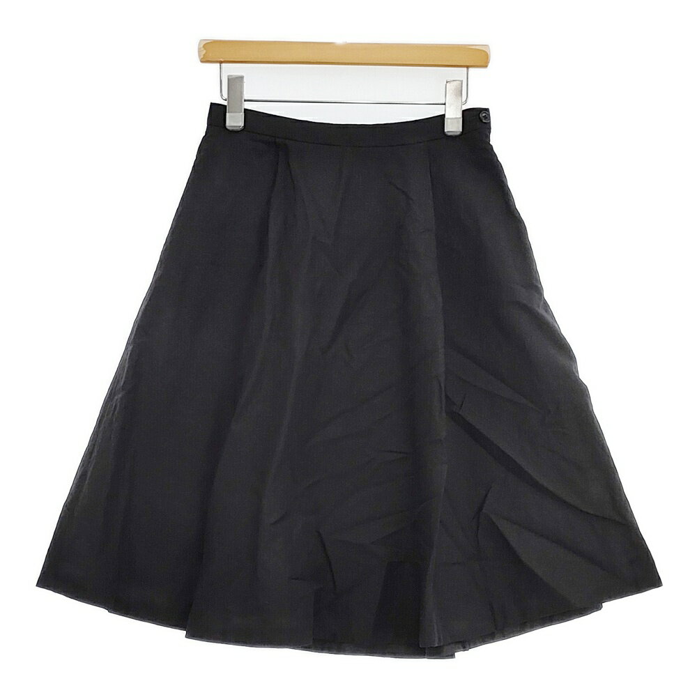 Rakuten - MARGARET HOWELL WOOL LINEN POPLIN SKIRT 578-6132006 ウールリネン 定価33000円 スカート ブラック レディース マーガレットハウエル【中古】6-0310M