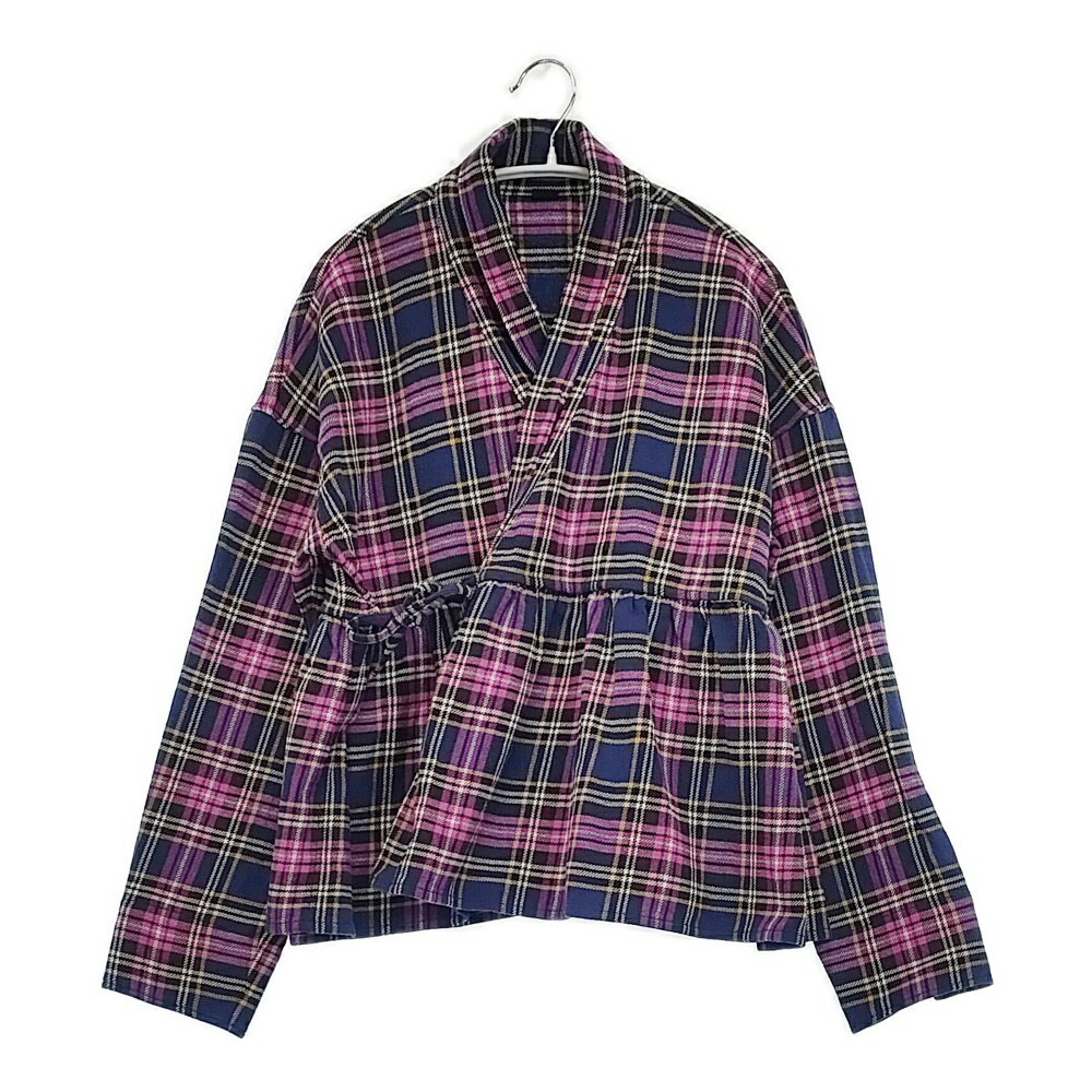 Rakuten - 45R/45rpm 24AW インドネルのカシュクール 定価49500円 チェック ブラウス シャツ ピンク 多色 レディース フォーティーファイブアールピーエム【中古】6-0312M