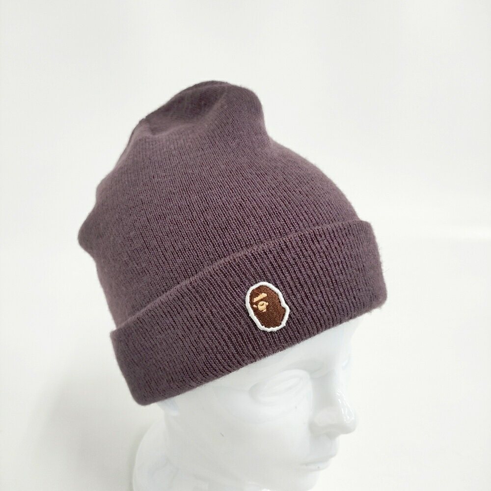 期間限定！今だけ価格！新品未使用　A BATHING APE ベージュニット帽 A BATHING APE（アベイシングエイプ） ニット帽 ニットキャップ APE