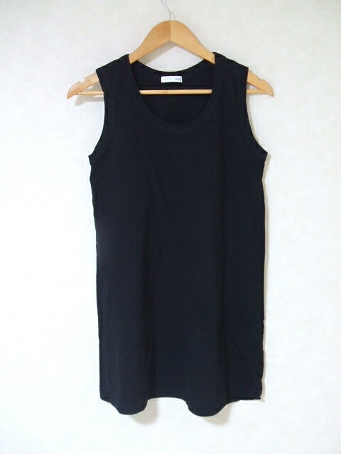 NARU ノースリーブ コットン100％ チュニック ブラック レディース ナル【中古】2-0709S