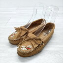 Minnetonka モカシン スエード ビーズ サイズ6 フラットシューズ シューズ・靴 ブラウン レディース ミネトンカ【中古】3-1109T(4)