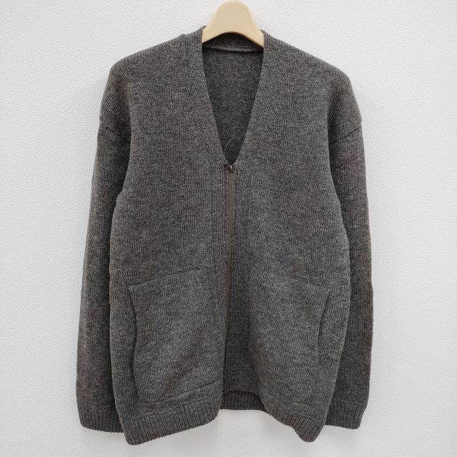 crepuscule Whole Garment V/N Zip Cardigan 1703-009 サイズ1 ジップ ニット カーディガン グレー メンズ クレプスキュール【中古】4-0105T☆