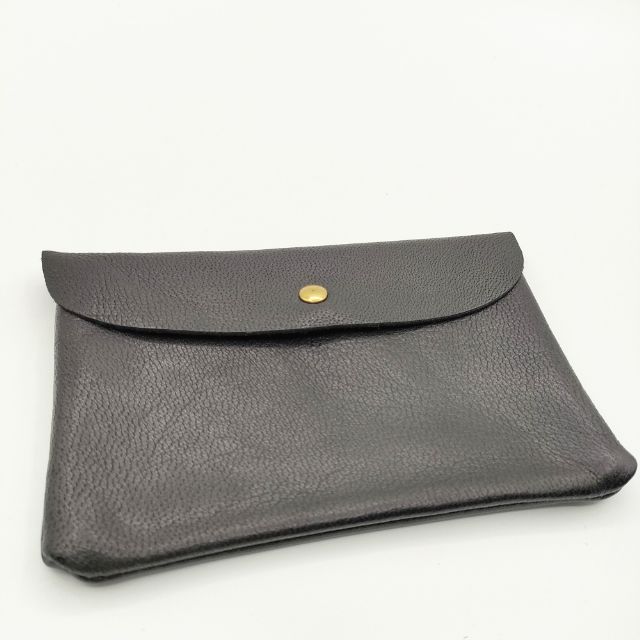 CLASKA MARINEDAY POUCH WALLET mini 小銭入れあり レザー 二つ折り財布 ブラック レディース クラスカ【中古】5-0306G