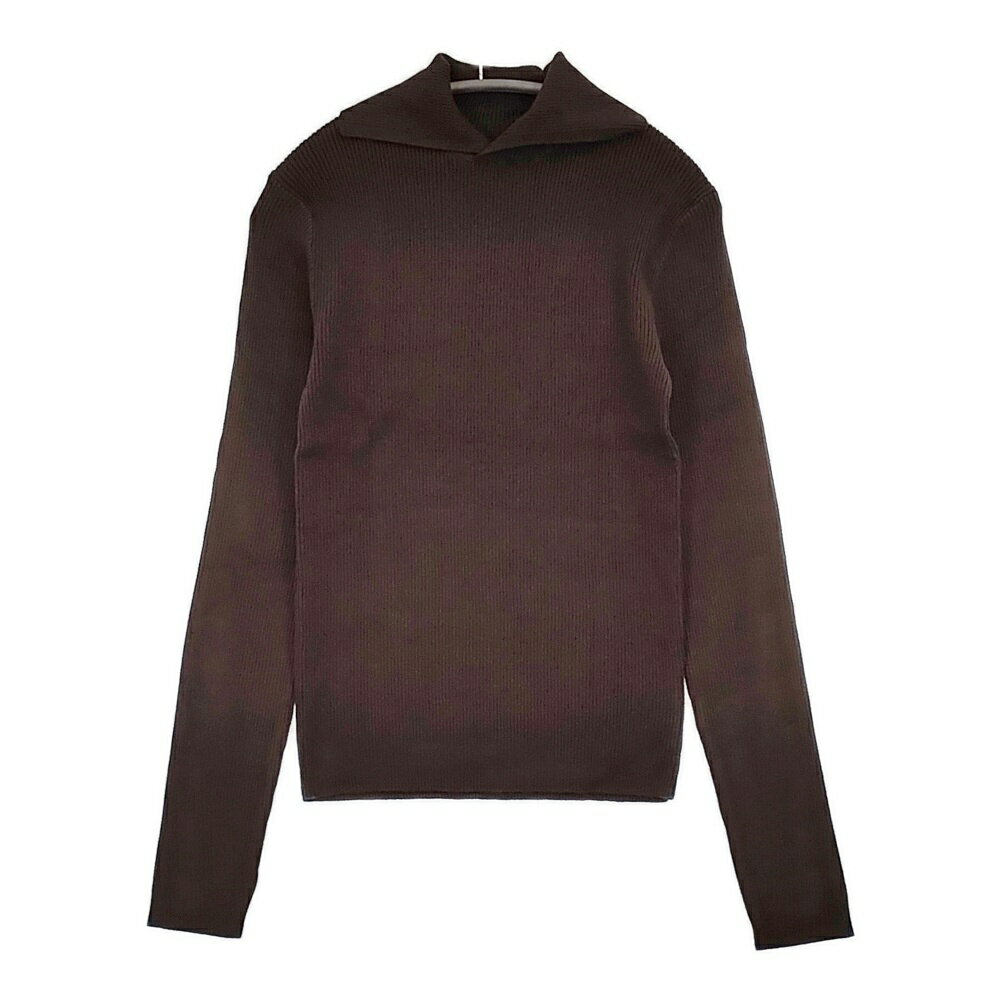 Long-Sleeved Knit - cloche スリット リブニット サイズ02 152-85505 ニット ブラウン レディース クロシェ【中古】6-0126T