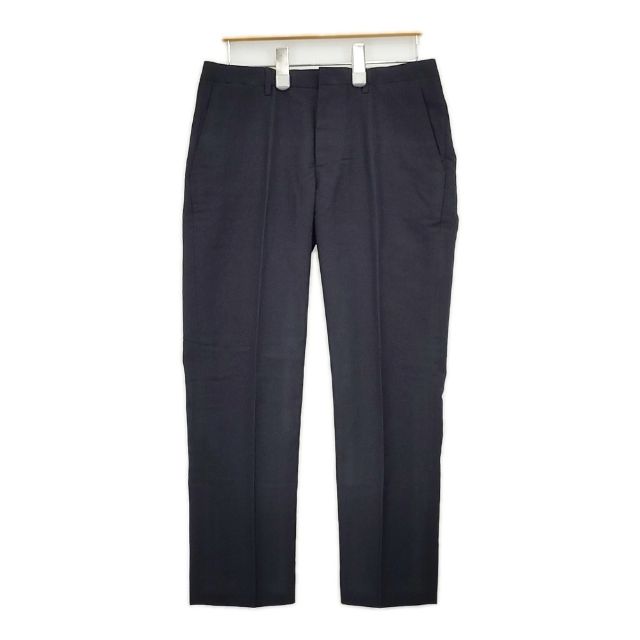 Rakuten - MARGARET HOWELL 578-142404 ウールリネン センタープレススラックス パンツ 濃紺 ネイビー レディース マーガレットハウエル【中古】6-0326M