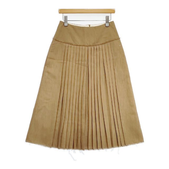Rakuten - 45R/45rpm クラッシュチノSKIRT 定価44000円 プリーツ ロングスカート ベージュ レディース フォーティーファイブアールピーエム【中古】6-0325M