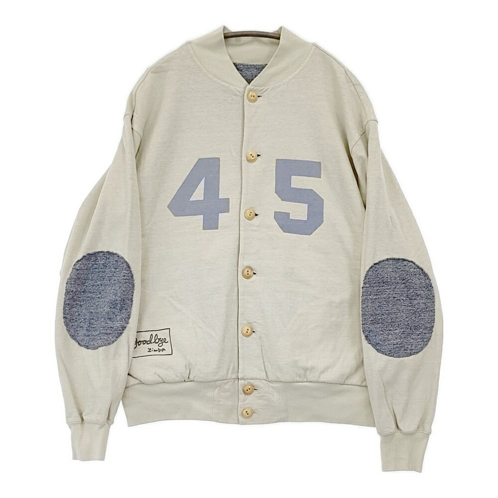 Rakuten - 45R/45rpm ジンバブエコットンの908リバーシブルスタジアム 定価77000円 グッバイジンバシリーズ ブルゾン ベージュ ブルー レディース フォーティーファイブアールピーエム【中古】6-0421M