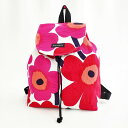 marimekko ウニッコ unikko リュック・デイパック レッド ホワイト レディース マリメッコ【中古】5-0309G