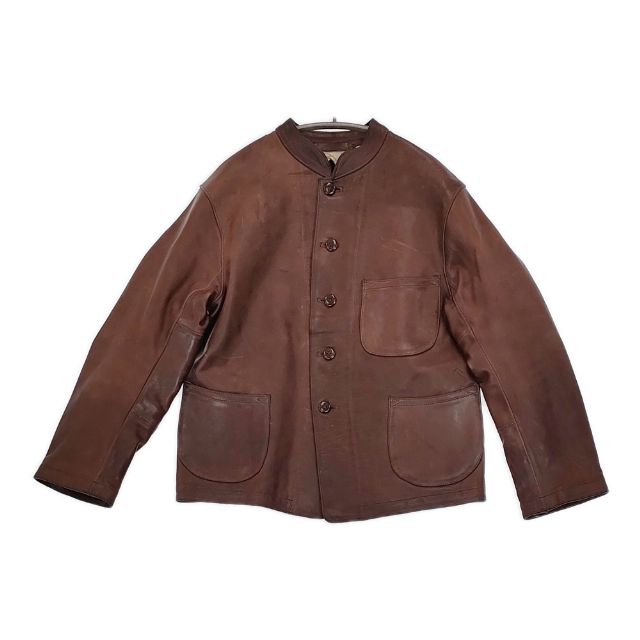 45R/45rpm ホースレザーの908マーサージャケット 定価30.8万円 馬革 ブルゾン ジャケット ブラウン レ..