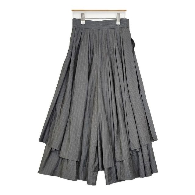 Ray Beams ピンストライプフレアパンツ 袴 パンツ グレー レディース レイビームス【中古】5-1009M