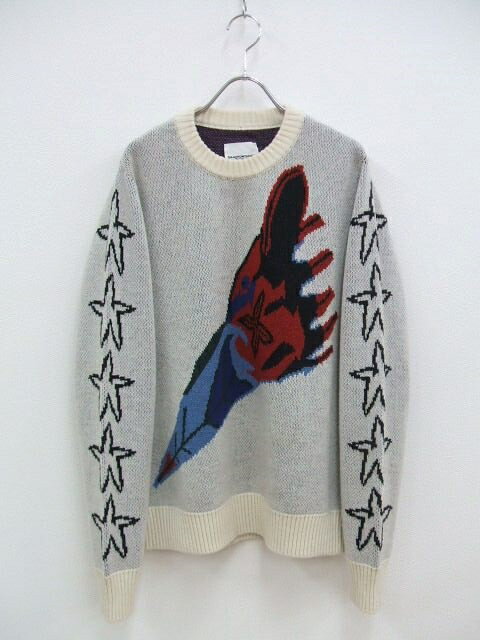 TAKAHIRO MIYASHITA TheSoloist crew neck rocket sweater 0003AW16 ニット アイボリー タカヒロミヤシタザソロイスト【中古】1-1110T♪